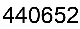 Number 440652 black image