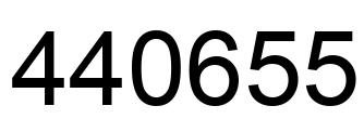 Number 440655 black image