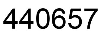 Number 440657 black image