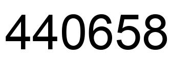 Number 440658 black image