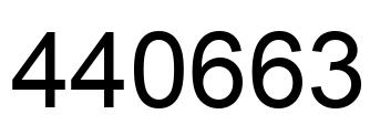Number 440663 black image