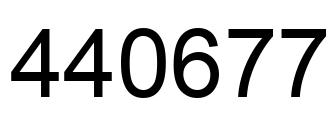 Number 440677 black image