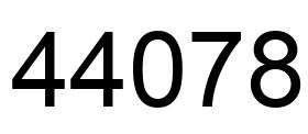 Number 44078 black image