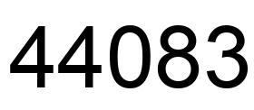 Number 44083 black image