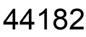 Number 44182 black image