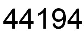 Number 44194 black image
