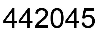 Number 442045 black image