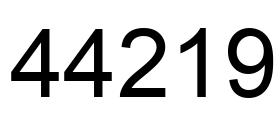 Number 44219 black image