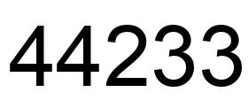 Number 44233 black image