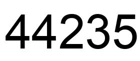 Number 44235 black image