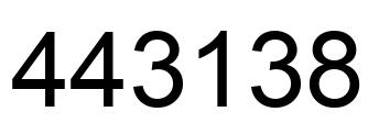 Number 443138 black image