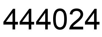 Número 444024 imagen negro