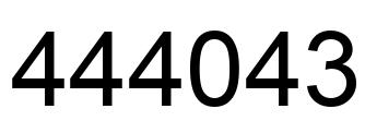 Number 444043 black image
