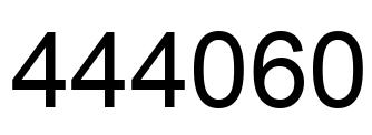 Number 444060 black image