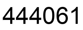 Number 444061 black image