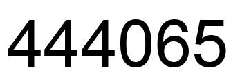 Number 444065 black image