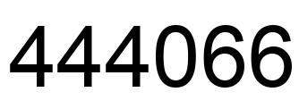 Número 444066 imagen negro