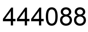 Number 444088 black image