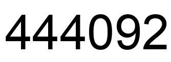 Number 444092 black image