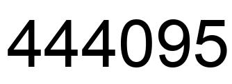 Number 444095 black image