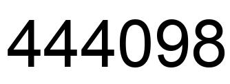 Número 444098 imagen negro