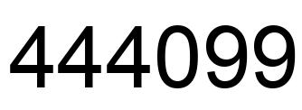 Number 444099 black image