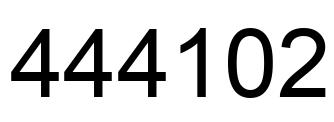 Número 444102 imagen negro