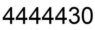 Number 4444430 black image