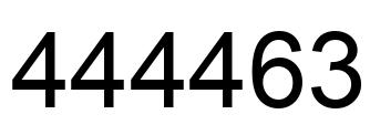 Number 444463 black image