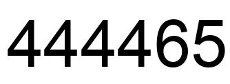 Number 444465 black image