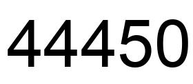 Number 44450 black image