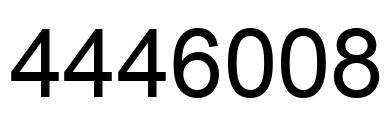 Number 4446008 black image