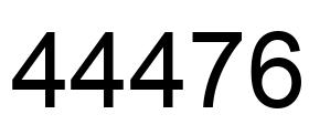 Number 44476 black image