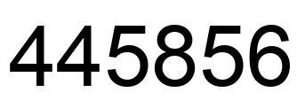 Number 445856 black image