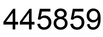 Number 445859 black image