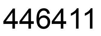 Number 446411 black image