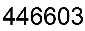 Number 446603 black image