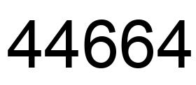 Number 44664 black image