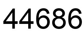 Number 44686 black image