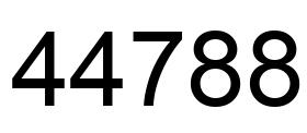 Number 44788 black image