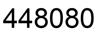 Number 448080 black image