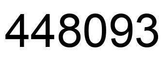 Number 448093 black image