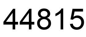 Number 44815 black image