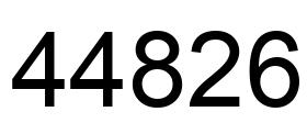 Number 44826 black image