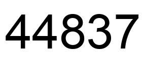 Number 44837 black image