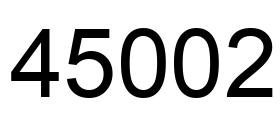 Number 45002 black image