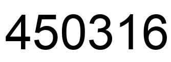Number 450316 black image