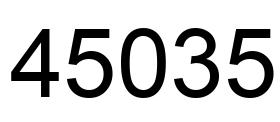 Número 45035 imagen negro