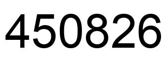 Number 450826 black image
