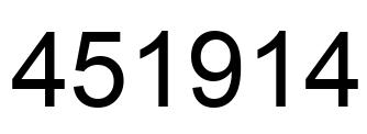Número 451914 imagen negro